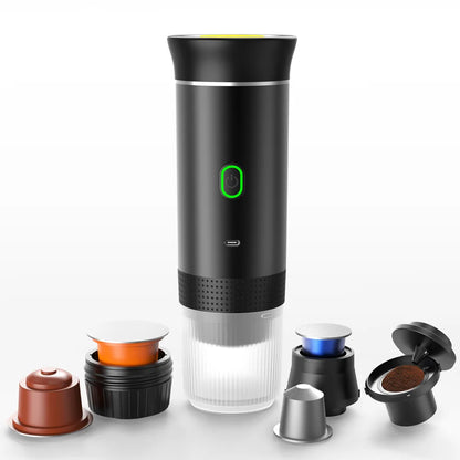3-In-1 Capsule Coffee Maker Small Wireless Heating for Home Camping Travel Coffee Machine USB Portable Electric Espresso Machine