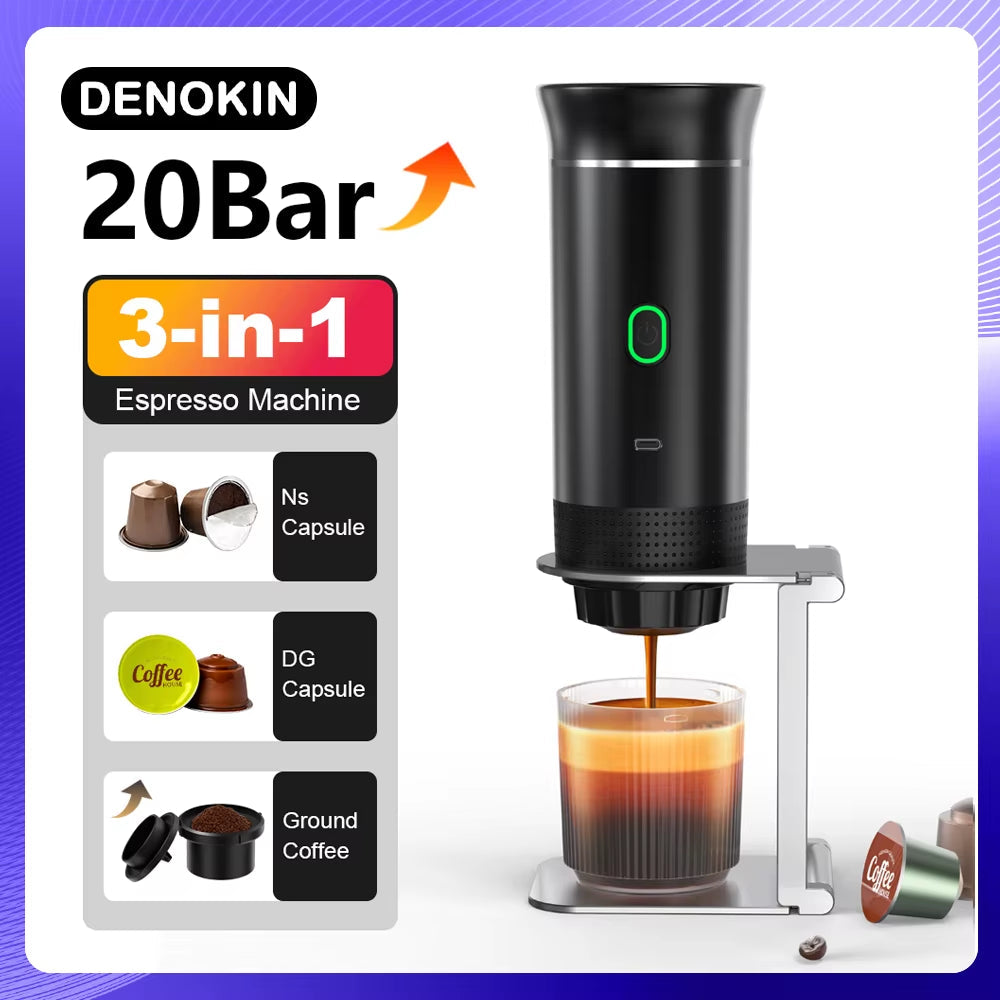 Cafetera Espresso Portátil 3 en 1 Inalámbrica