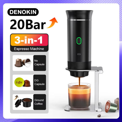 Cafetera Espresso Portátil 3 en 1 Inalámbrica