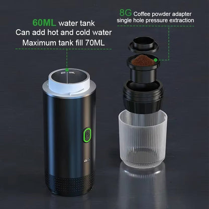 Cafetera Espresso Portátil 3 en 1 Inalámbrica